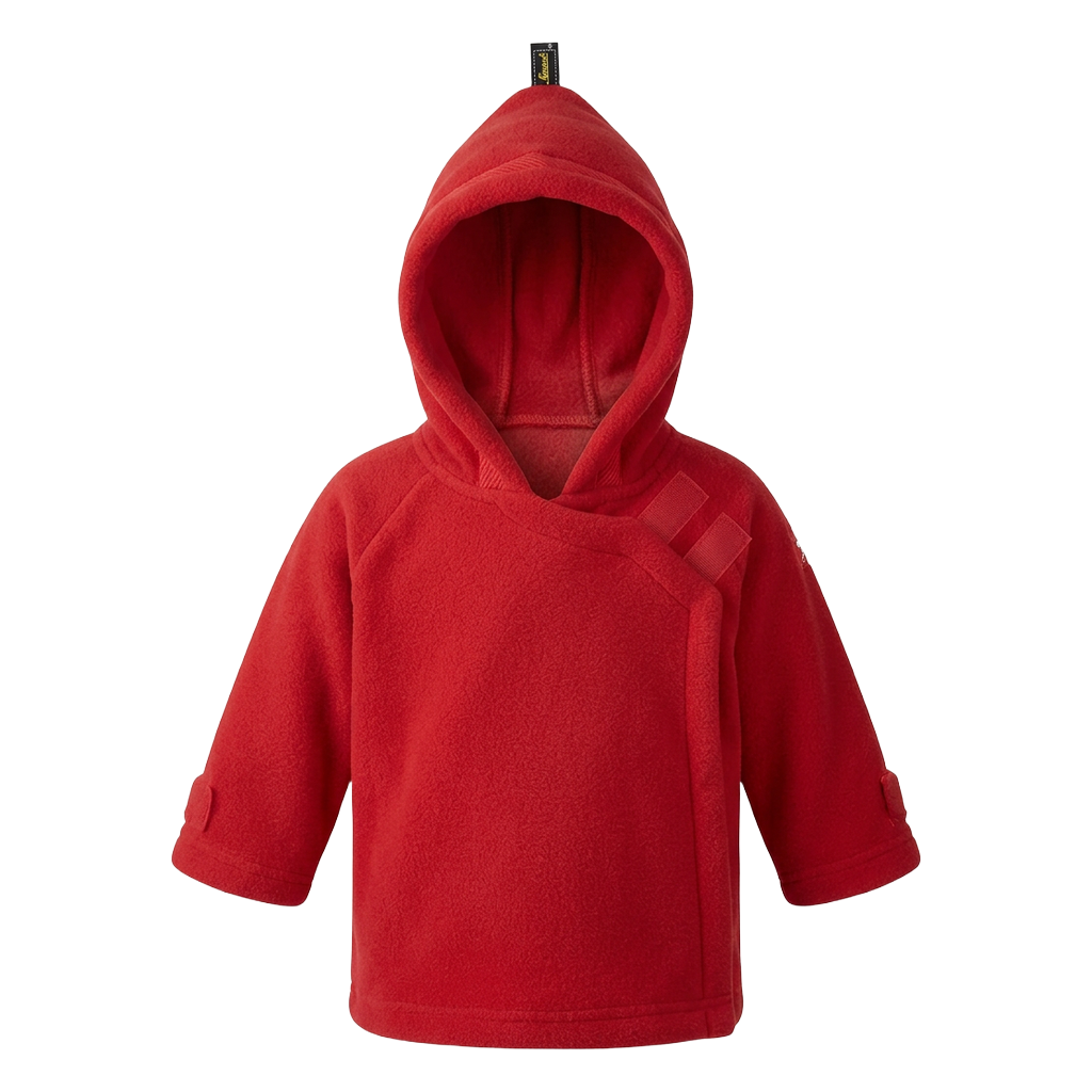 Warmplus Fleece Favorite Jacket, Wrap Close, Hood - Red