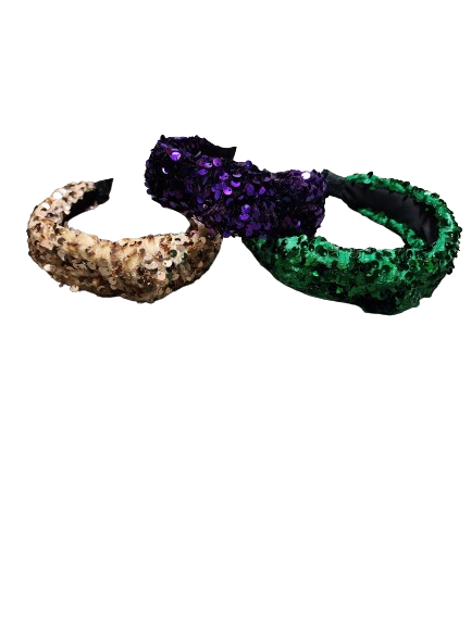 Sequin Mardi Gras Headbands*