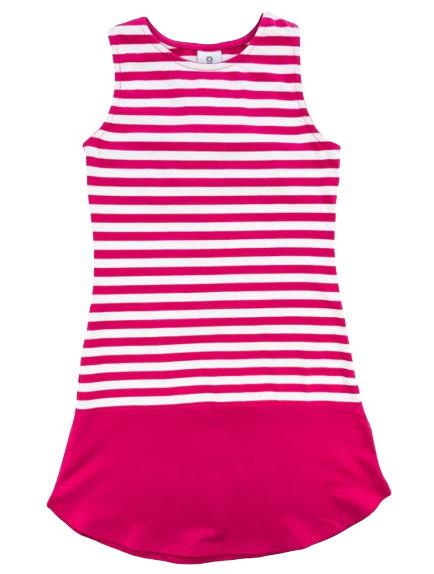 Stripe Knit Dress with Back Bow*