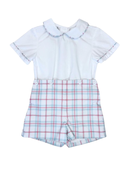 Fall Plaid Button on Short Set*