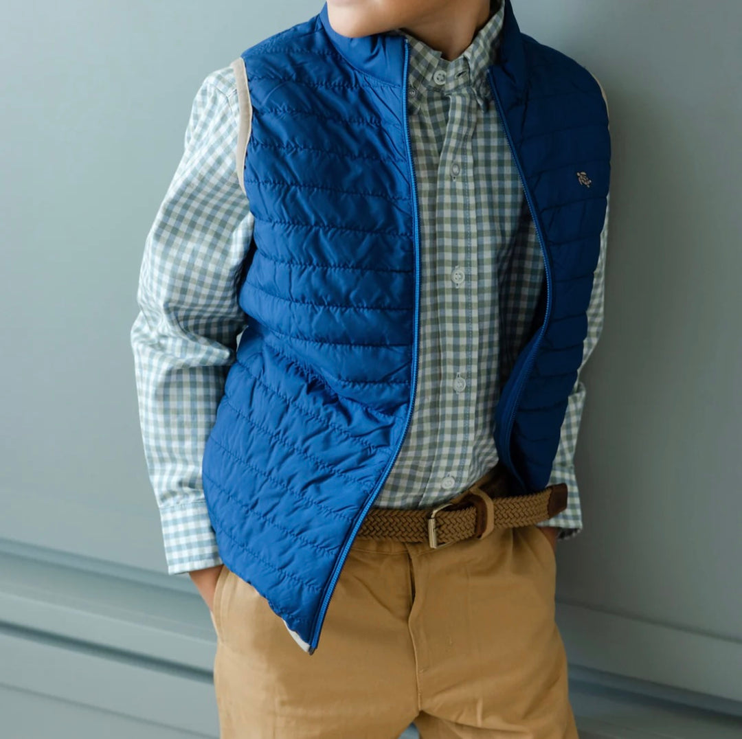 Quilted Vest - Navy*