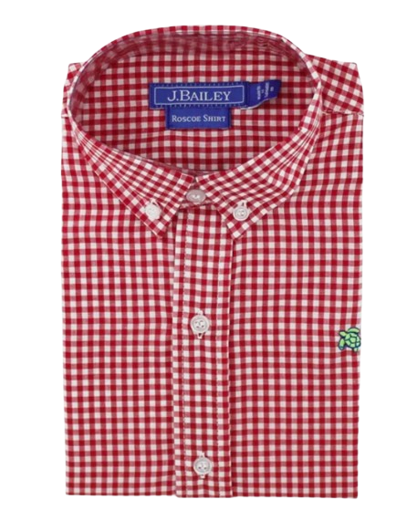 Roscoe Button Down - Red Check*