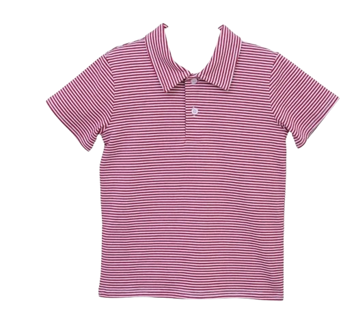 Henry Game Day Polo Red Stripe*