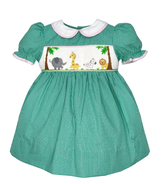Hand Picture Smocked Safari Dress