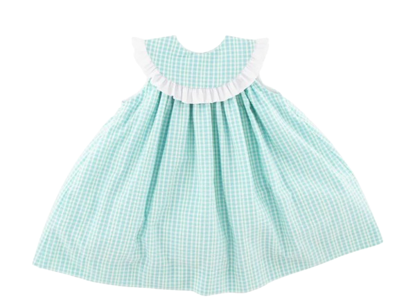 Peacock Seersucker Float Dress*