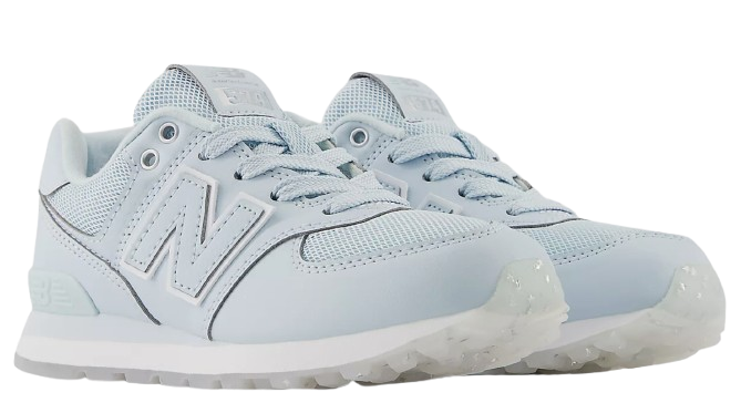 New Balance 574- Frosted Glass with Silver Metalic*