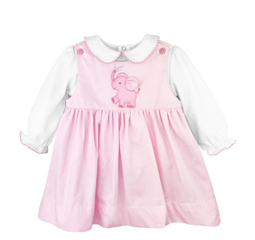 Elephant Applique Jumper Dress*