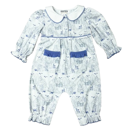 Log Cabin Girl's Romper*