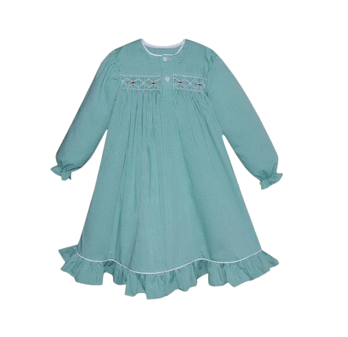 Claire Green Gingham Gown