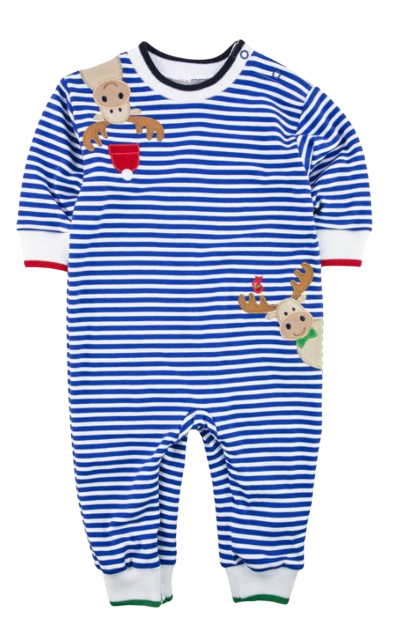 Stripe Knit Longall With Moose*