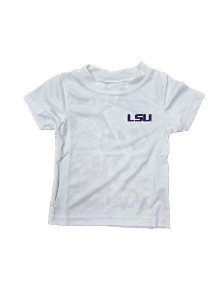 Short Sleeve T-Shirt LSU Tigers Hand Sketched - White*