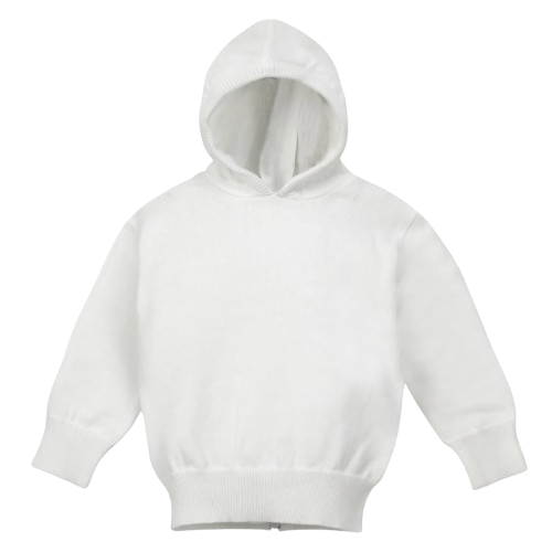 Julius Berger White Zip Back Baby Girl Sweater*