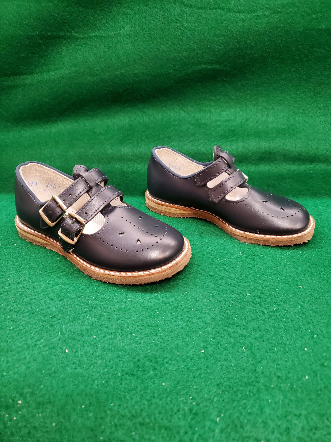 Claire Double Buckle Navy*