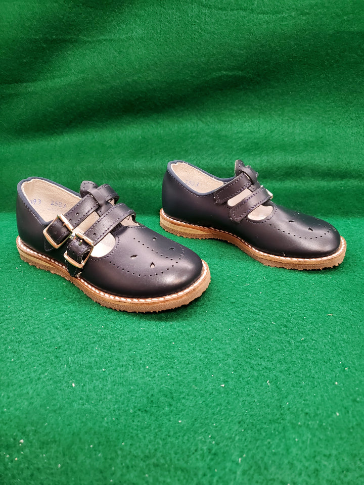 Claire Double Buckle Navy*
