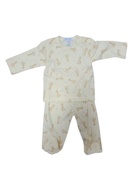 Giraffe Footie 2 PC Long Sleeve Pajamas*