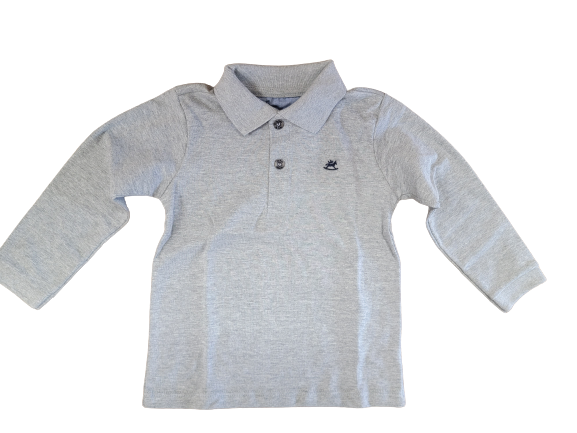 Soft Jersey Cotton Polo Shirt - Grey*