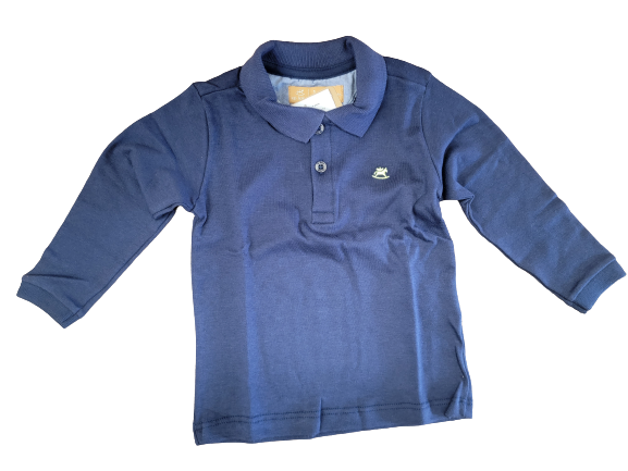 Soft Jersey Cotton Polo Shirt - Navy*