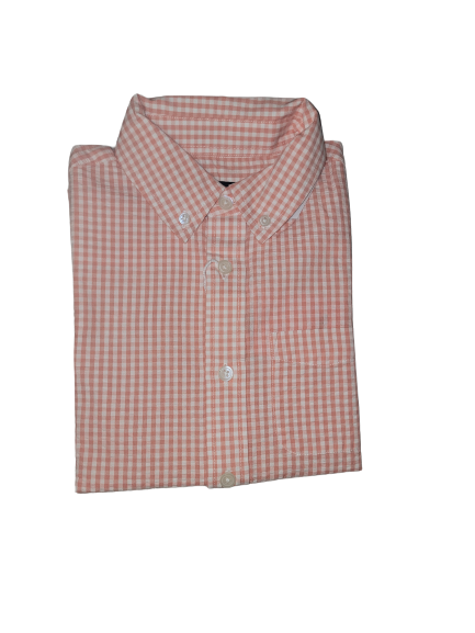 SEERSUCKER SHORT SLEEVE ORANGE*