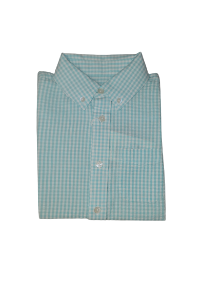 SEERSUCKER SHORT SLEEVE AQUA*
