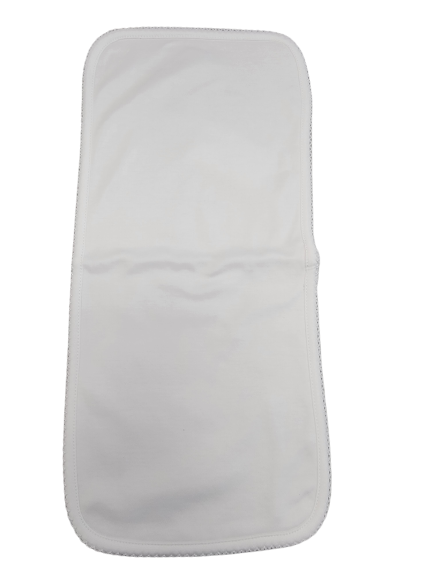 White Pima Burping Pad White Trim*