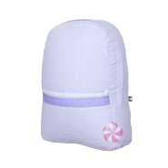 Medium Backpack, Lilac, Seersucker
