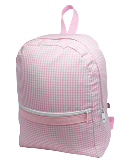 Mint Medium Backpack Pink Gingham*